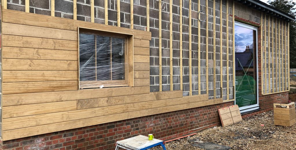 Construction of a luxury home in Ellingham Barns - a three-barn conversion project in Dorset, by INKSPACE Architects and Interiors