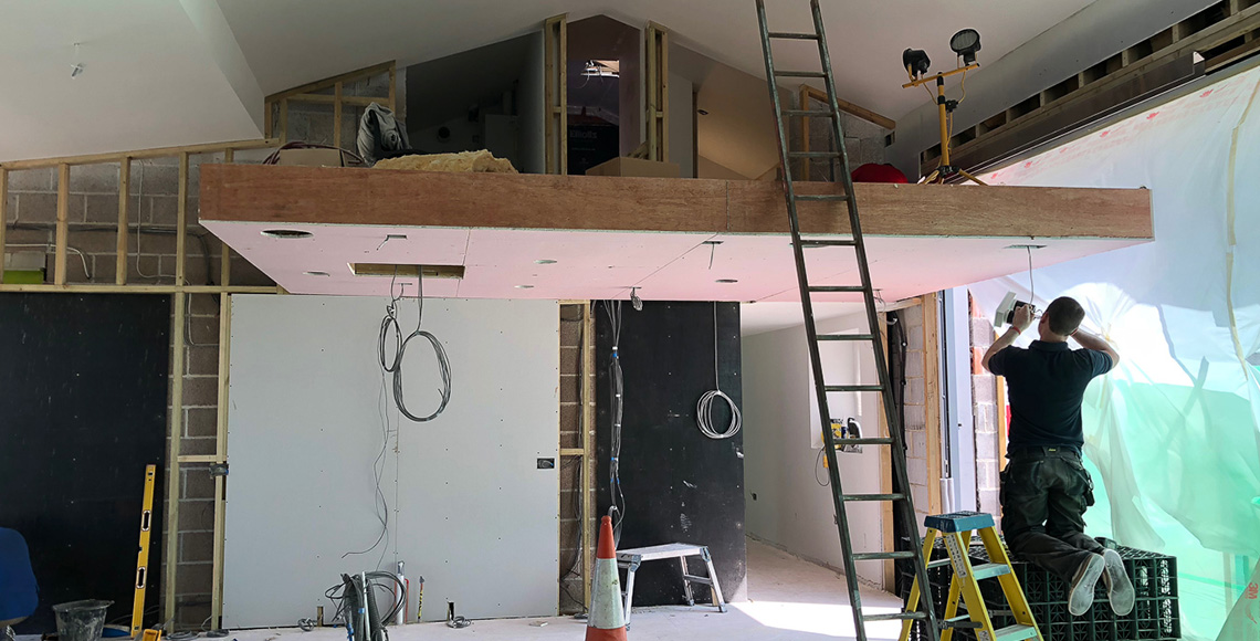 Construction of a luxury home in Ellingham Barns - a three-barn conversion project in Dorset, by INKSPACE Architects and Interiors