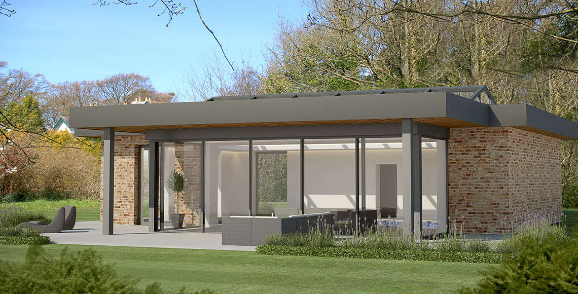 CGI design of a gym building in the New Forest National Park area - a project by INKSPACE Architects and Interior Designers