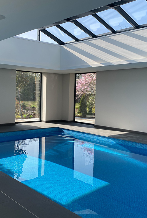 Pool in a gym building in the New Forest National Park area redesigned by INKSPACE Architects and Interior Designers