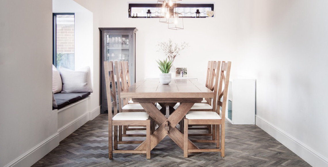 Dining area, designed by INKSPACE, Interior Designers in Dorset, Devon and Cornwall