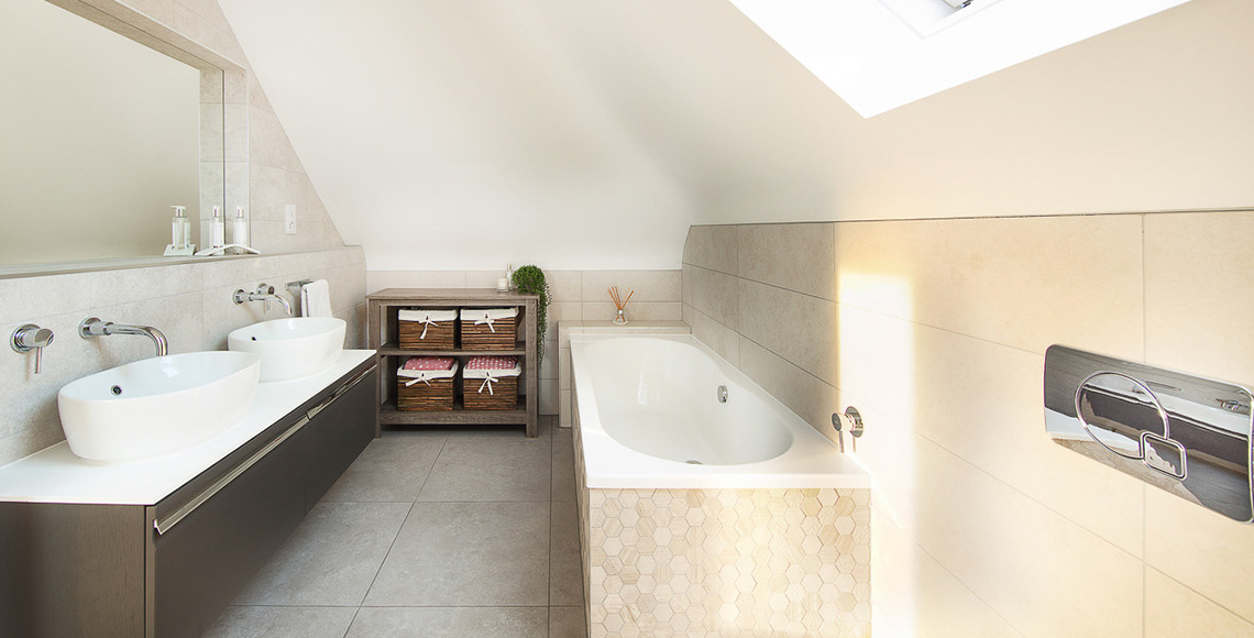 Redesigned and refurbished bathroom inside a 1920’s house in Bournemouth - a project by INKSPACE Architects and Interior Designers