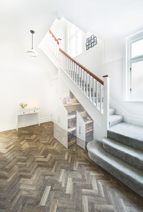 Staircase in a 1920’s house in Bournemouth being redesigned and refurbished by INKSPACE Architects and Interior Designers