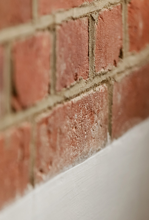 Close-up view of brickwork of a Grade II listed house in Dorset, a restoration project by INKSPACE Architects and Interior Designers in Dorset, Cornwall and Devon