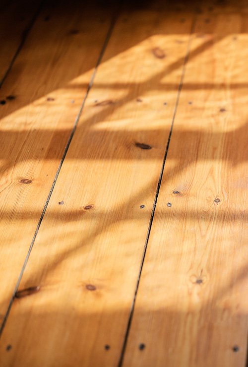 Close-up view of flooring inside a Grade II listed house in Dorset, a restoration project by INKSPACE Architects and Interior Designers in Dorset, Cornwall and Devon