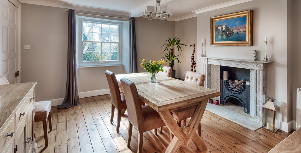 Dining area, designed by INKSPACE, Interior Designers in Dorset, Devon and Cornwall