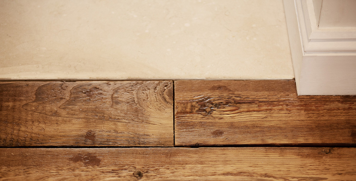 Flooring inside a Grade II listed house in Dorset, a restoration project by INKSPACE Architects and Interior Designers in Dorset, Cornwall and Devon