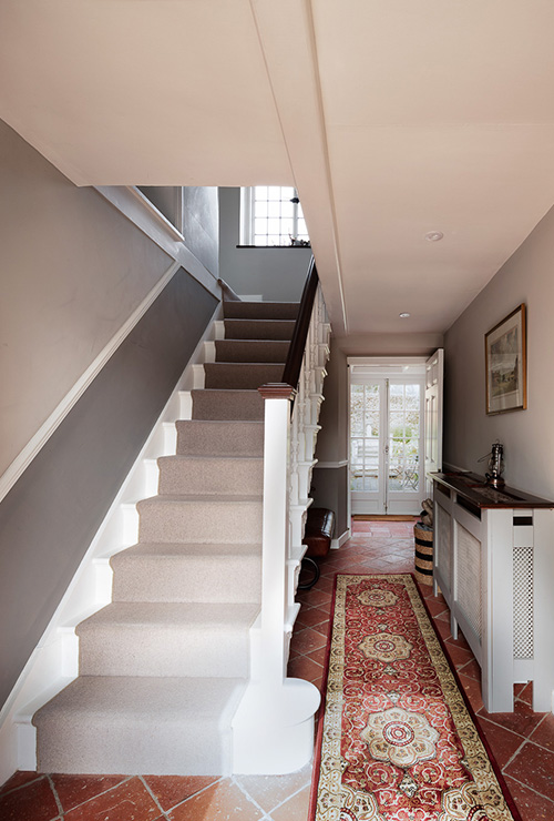 Hallway and staircase, designed by INKSPACE, Interior Designers in Dorset, Devon and Cornwall