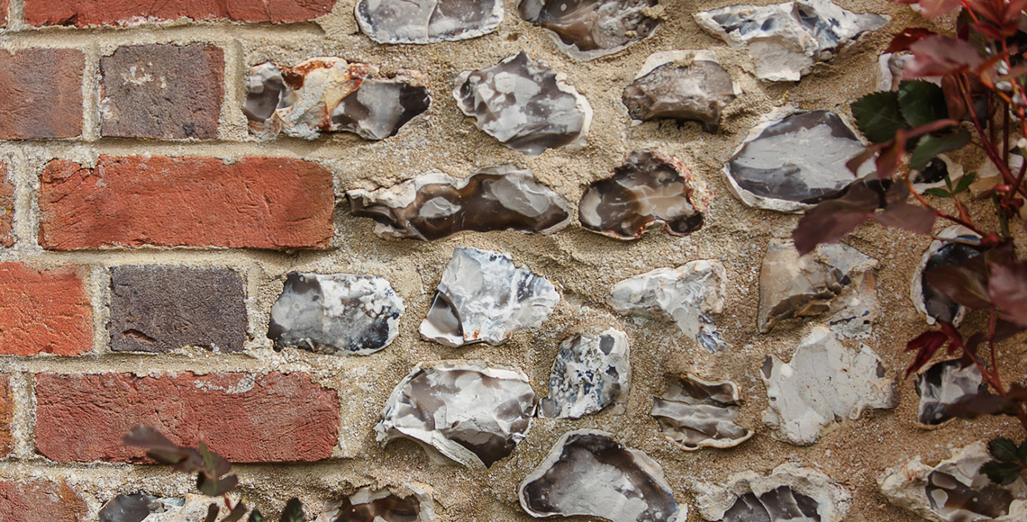 Outside brickwork of a Grade II listed house in Dorset, a restoration project by INKSPACE Architects and Interior Designers in Dorset, Cornwall and Devon