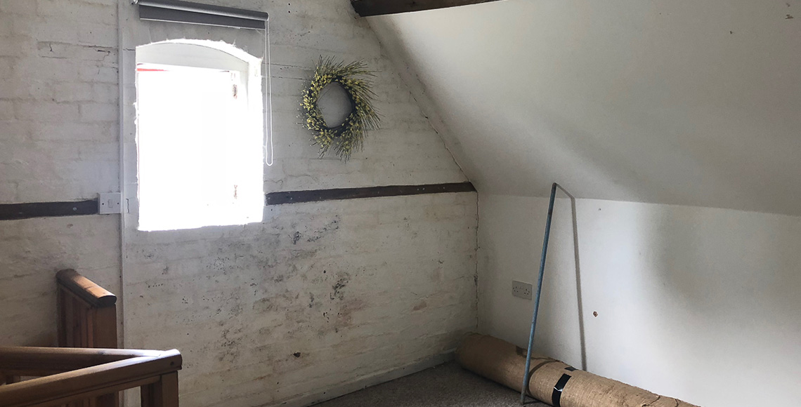 Room inside a Grade II listed house in Wimborne, Dorset before restoration by INKSPACE Architects and Interior Designers in Dorset, Cornwall and Devon