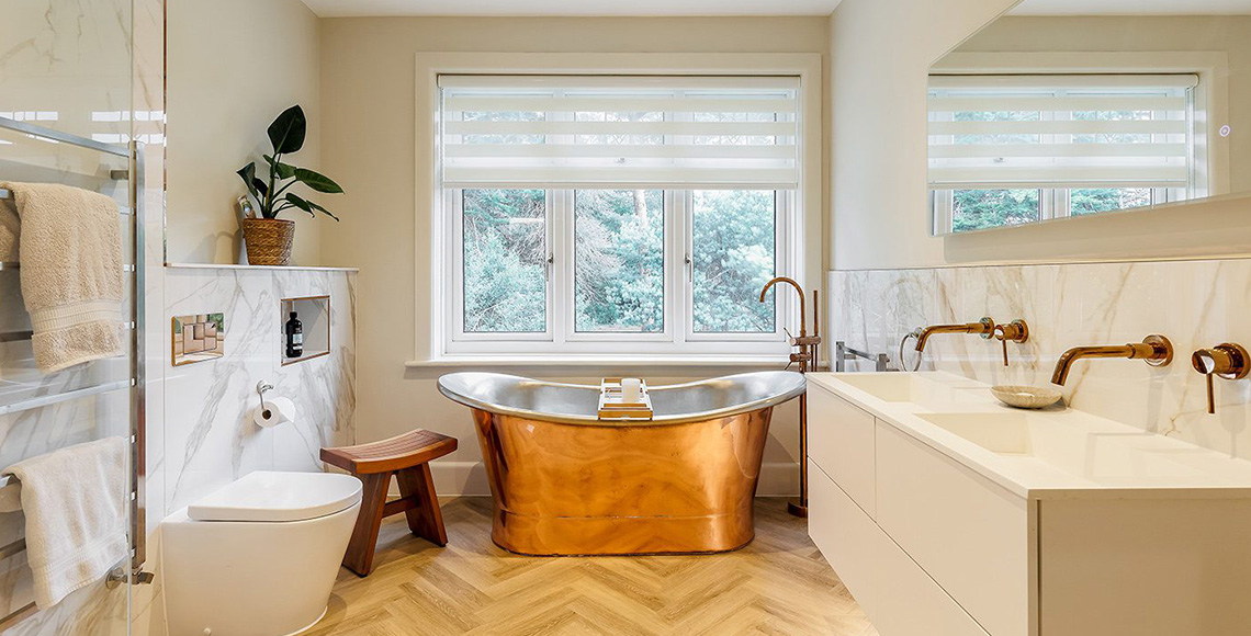 Bathroom in Branksome Park, designed by INKSPACE Architects and Interior Designers in Dorset, Cornwall and Devon