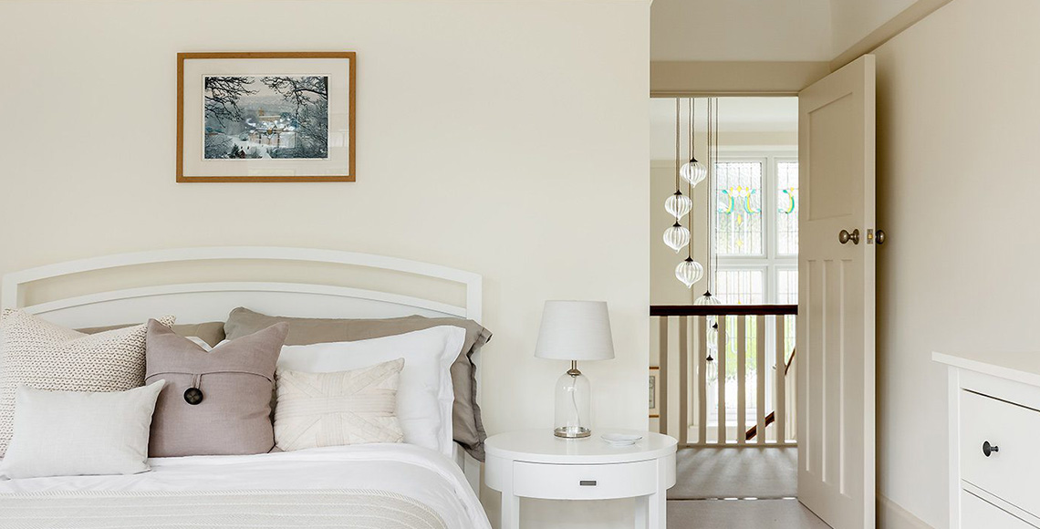 Bedroom in Branksome Park, designed by INKSPACE Architects and Interior Designers in Dorset, Cornwall and Devon
