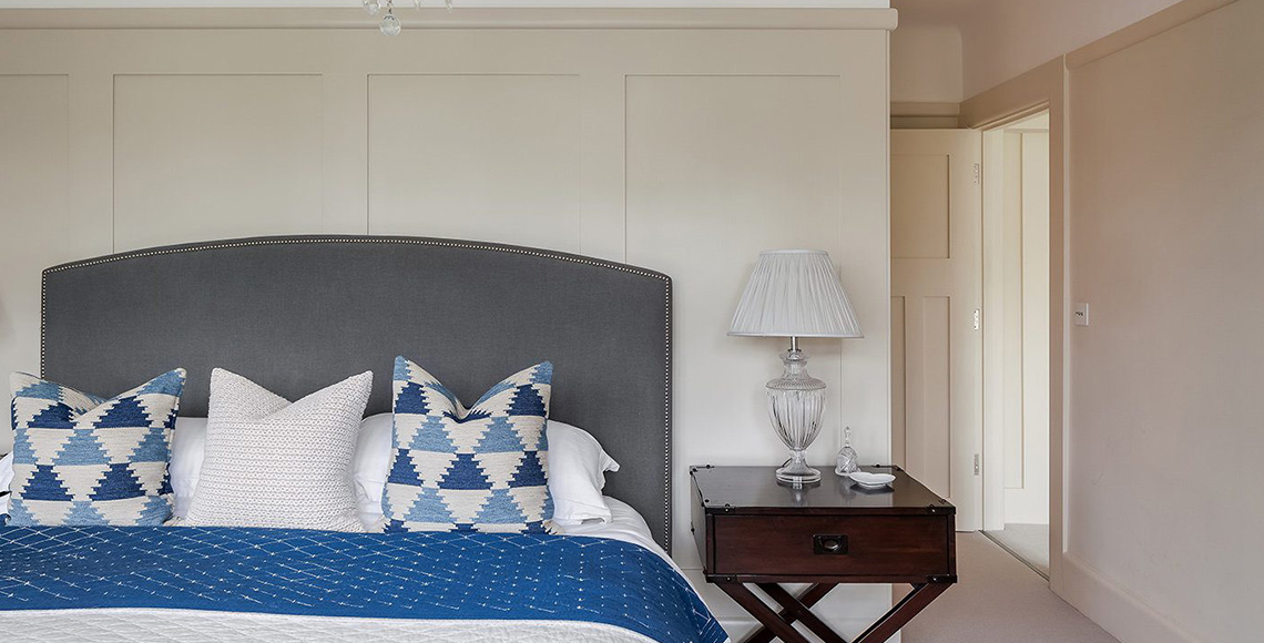 Bedroom in Branksome Park, designed by INKSPACE Architects and Interior Designers in Dorset, Cornwall and Devon