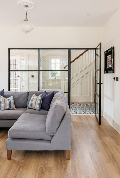 Living room in Branksome Park, designed by INKSPACE Architects and Interior Designers in Dorset, Cornwall and Devon
