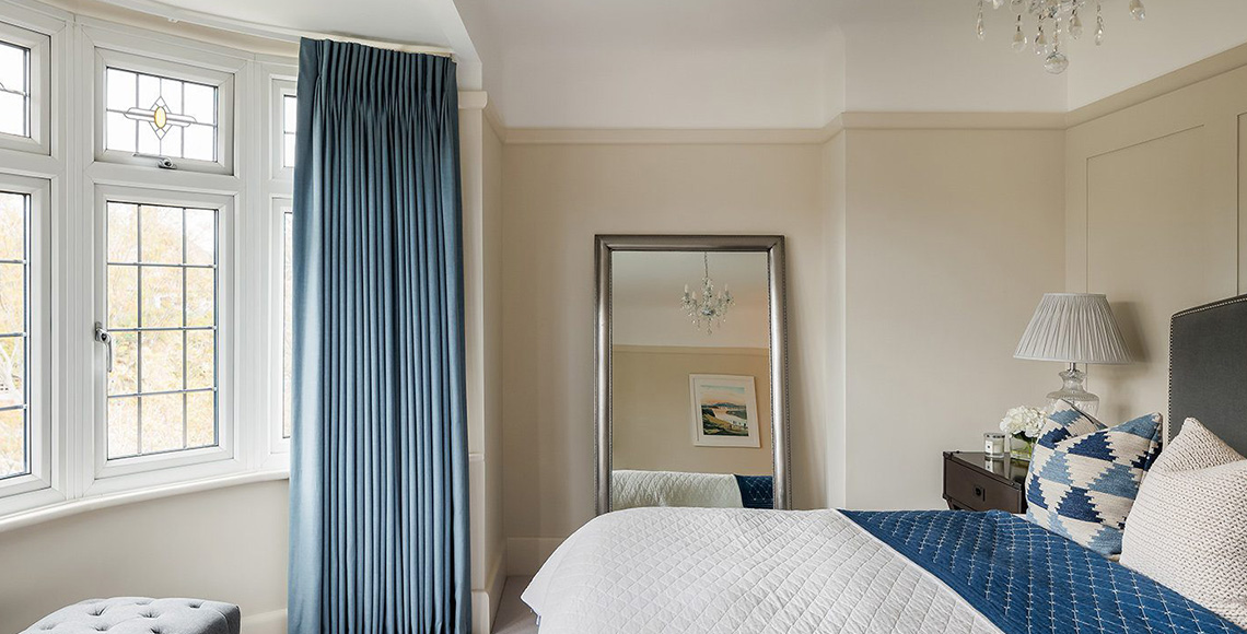 Bedroom in Branksome Park, designed by INKSPACE Architects and Interior Designers in Dorset, Cornwall and Devon