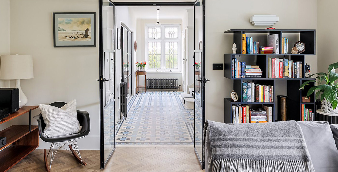 Living room in Branksome Park, designed by INKSPACE Architects and Interior Designers in Dorset, Cornwall and Devon