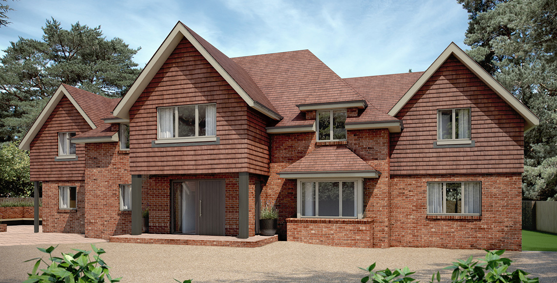 Brockenhurst House - CGI Front proposed redevelopment by Inkspace Architects - New Forest