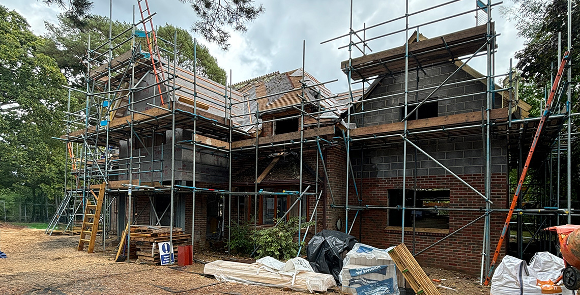 Brockenhurst House - Redevelopment brickwork and roof by Inkspace Architects - New Forest