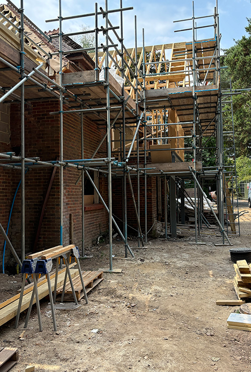 Brockenhurst House - Redevelopment gable roof extension by Inkspace Architects - New Forest