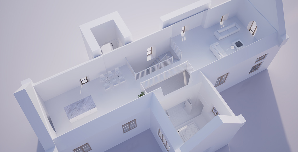 Old Church of St James - CGI plan first floor - InkSpace Architects - Dorset