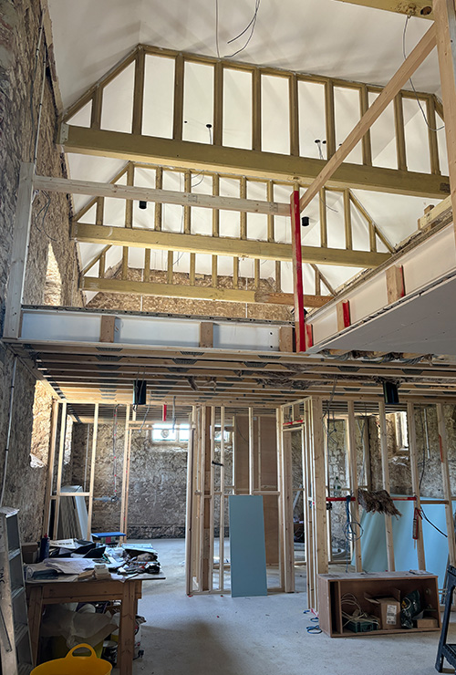 Old Church of St James - internal timber framing - InkSpace Architects - Dorset