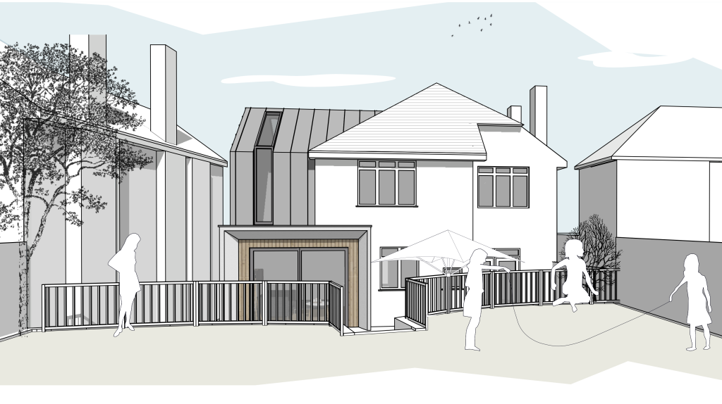 02 Contemporary side and rear home extension in Poole, Dorset